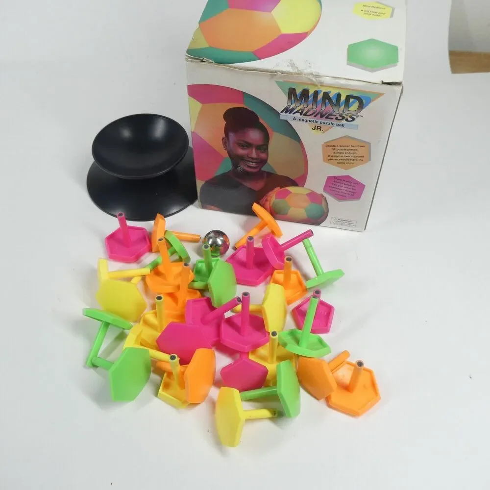 Mind Madness Jr. Magnetic Puzzle Ball Vintage Huntar 1990s w/Box